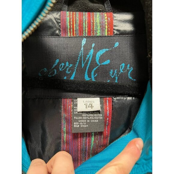 Obermeyer | Ski Jacket Parka Sz 14 Teal Turquoise - Picture 3 of 13